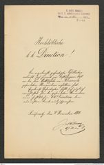 k.k. naturhistorisches Hofmuseum, Intendanzakten 1885-1896 (Hauer), Aktenzahl Z.553/1893, Seite 1